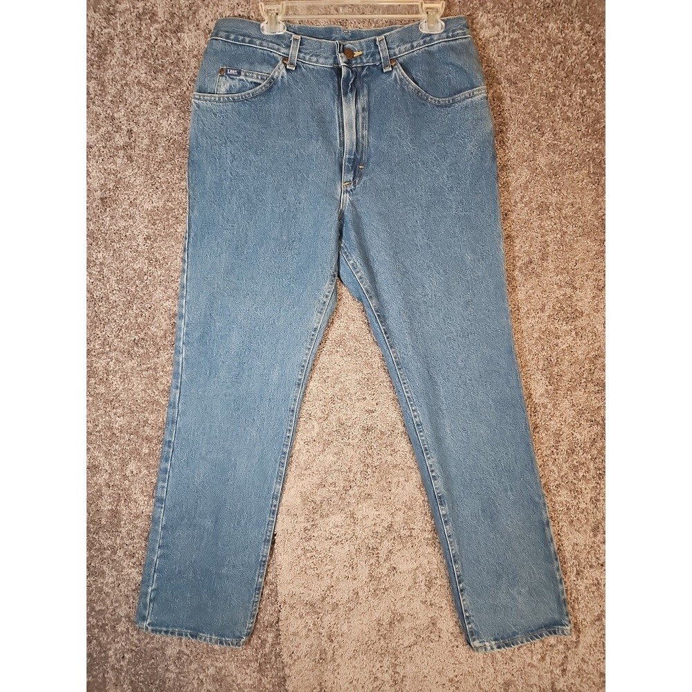 Lee Denim Jeans Mens 36x32 Blue Medium Wash Regular Fit Straight Leg